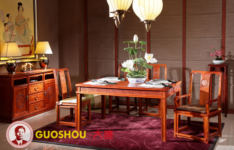 唐风1520长餐台 / 唐风餐椅 / 唐风扶手餐椅 / 唐风餐柜